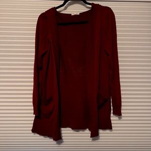 Maurice’s M lightweight hooded burgundy sweater